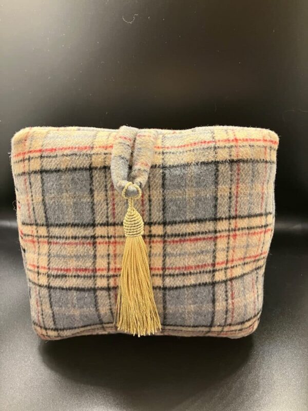 Blue Plaid Doorstop
