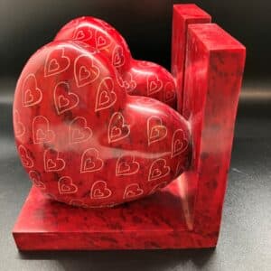 Red Heart Bookends