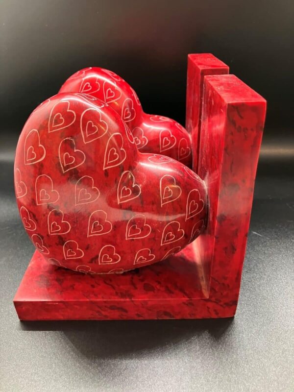 Red Heart Bookends