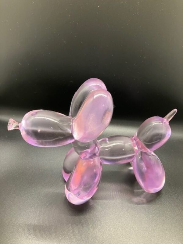 Clear Pink Balloon Dog