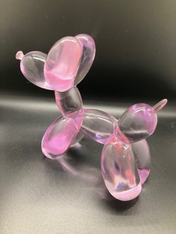 Clear Pink Balloon Dog - Image 5