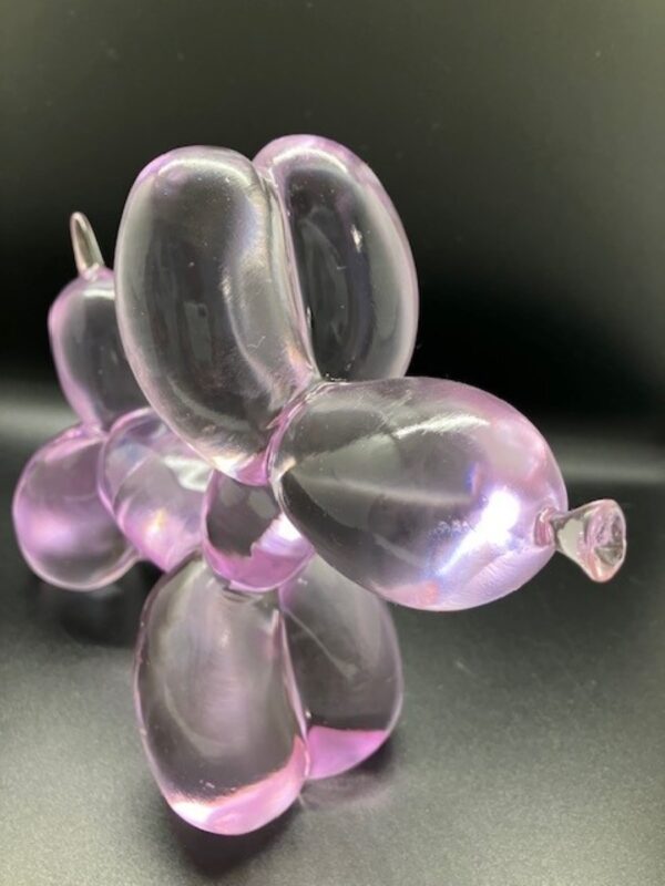 Clear Pink Balloon Dog - Image 3
