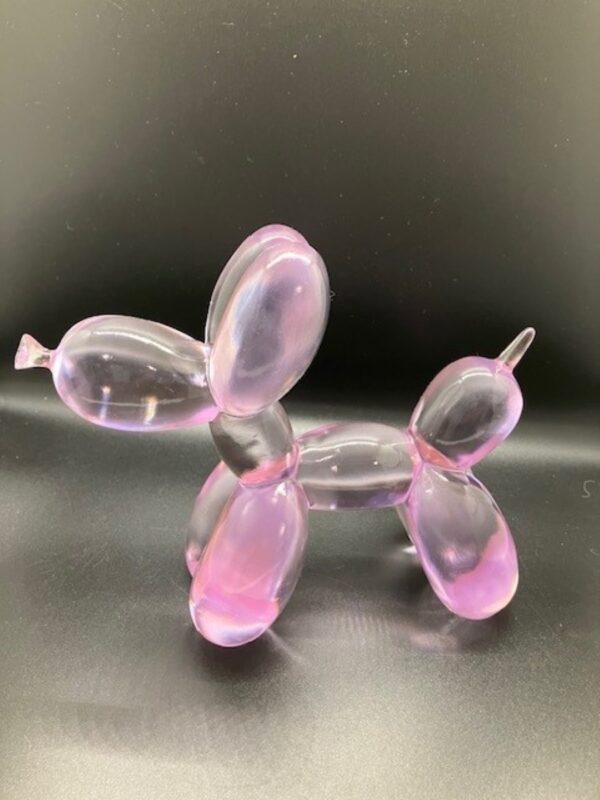 Clear Pink Balloon Dog - Image 7