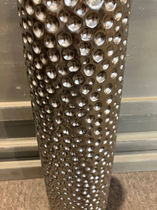 Silver Coloured Ceramic Vase - Image 2