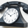 Black Metal Rustic Telephone Clock - Image 3